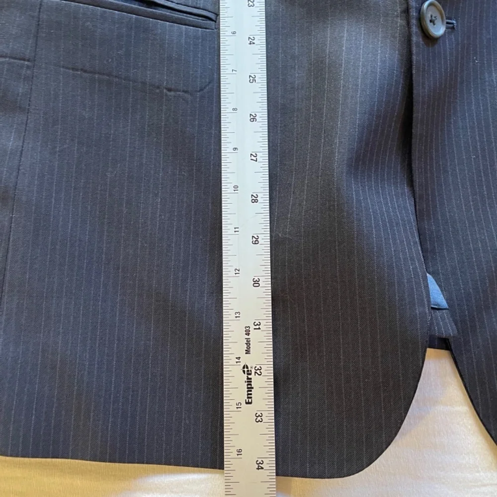 Men's Pinstripe Blazer navy blie - Picture 4 of 11